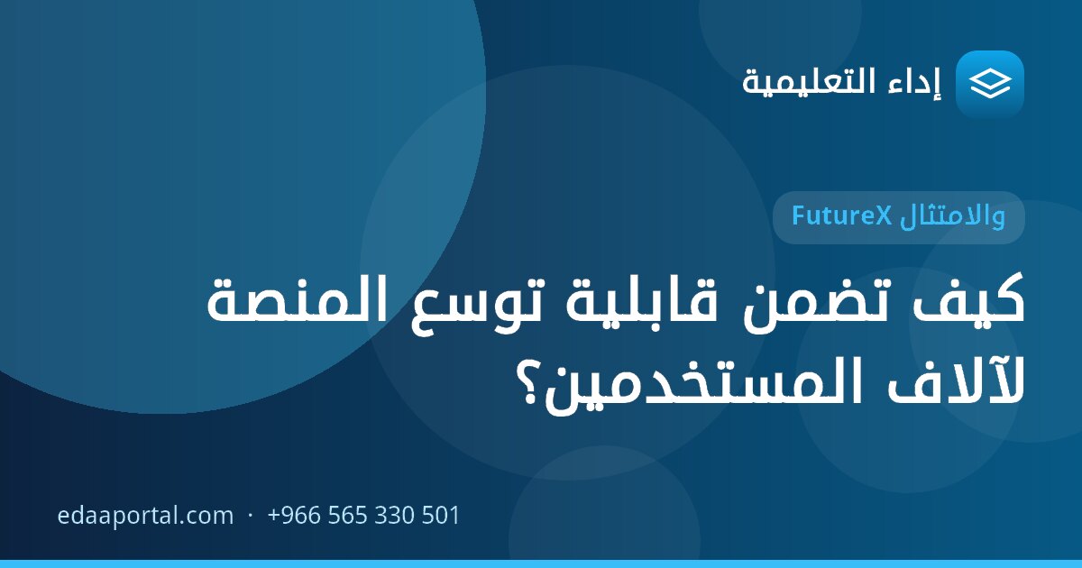 كيف تضمن قابلية توسع المنصة لآلاف المستخدمين؟