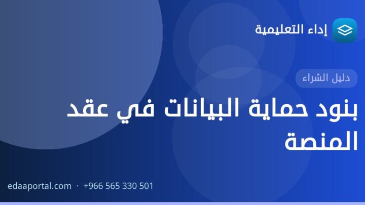 بنود حماية البيانات في عقد المنصة