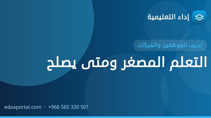 التعلم المصغر ومتى يصلح